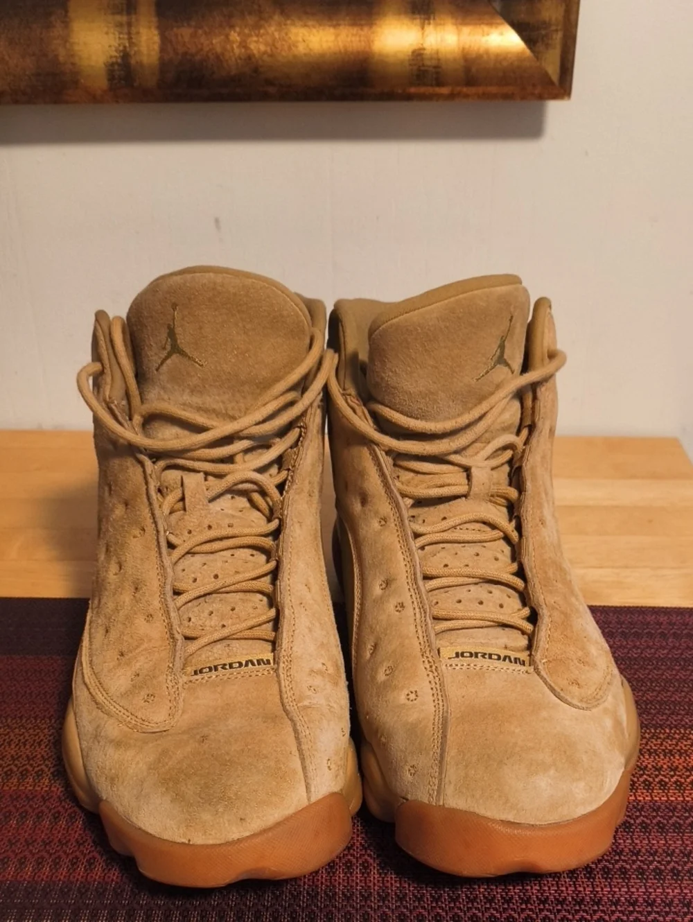 Nike Air Jordan Shoes Mens Sz 12.5 13 Retro Wheat Sneakers 414571-705 Brown